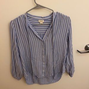 J crew tie neck blouse